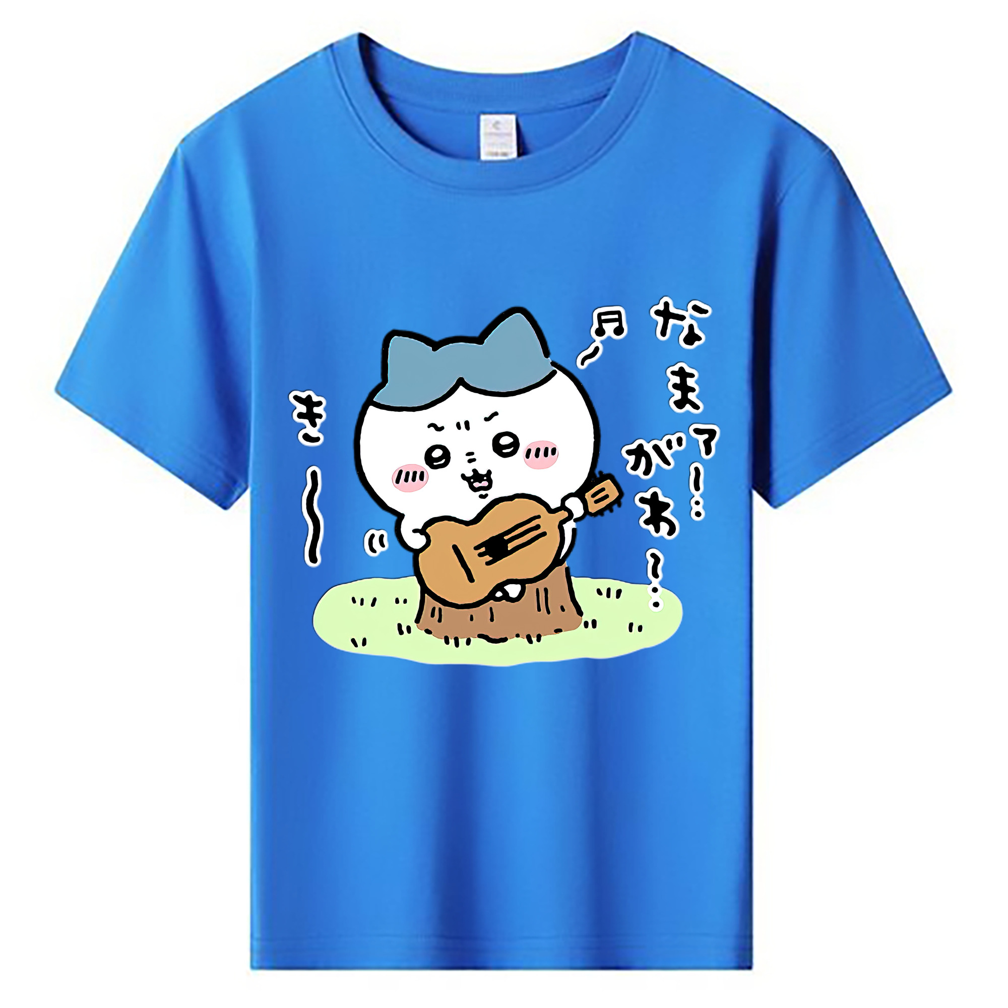 （画像用） ちいかわ ハチワレ Chii-kawa hachiware 綿100％キッズTシャツ（フロントプリント）
